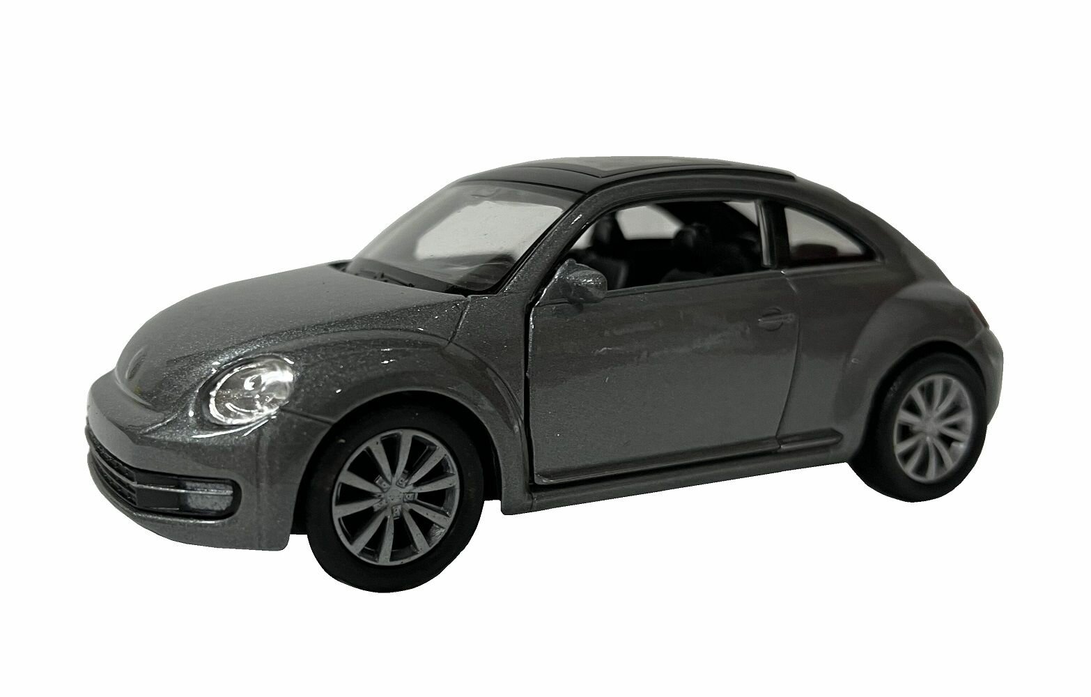 Модель машины 1:38 Volkswagen Beetle Welly 43650 серый