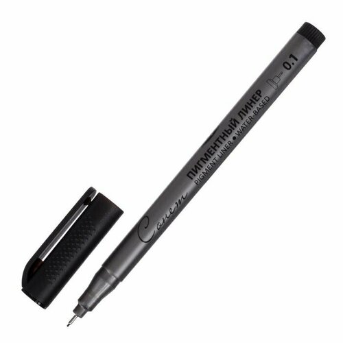 Ручка капиллярная для черчения ЗХК "Сонет" линер 0.1 мм, чёрный, 2341644 (комплект из 10 шт)