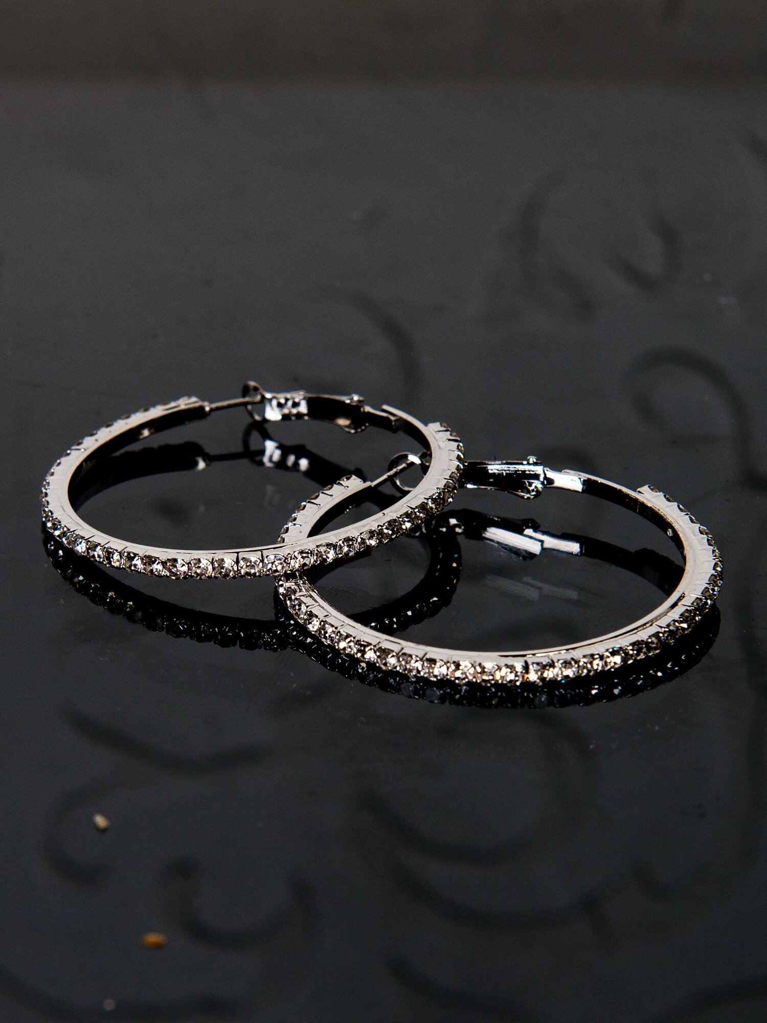 Комплект серег Azimut C.O. Jewelry AND Accessories, циркон, серебристый — фото 1