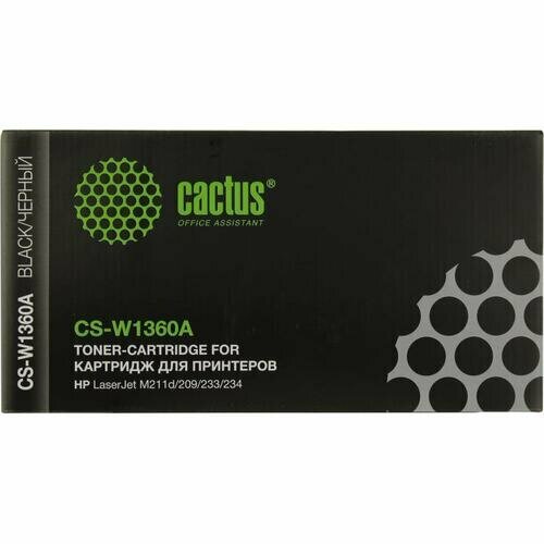 Картридж Cactus CS-W1360A cactus тонер картридж совместимый кактус cactus cs w1360a 1773838 w1360a черный 1 1k