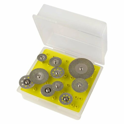 Набор алмазных дисков для гравера 10шт титан покрытие 16-40мм DLT 1500 2009₽