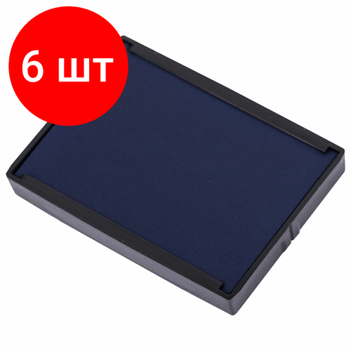 Комплект 6 шт, Подушка сменная 50х30 мм, синяя, для TRODAT 4929, 4729, арт. 6/4929, 4509