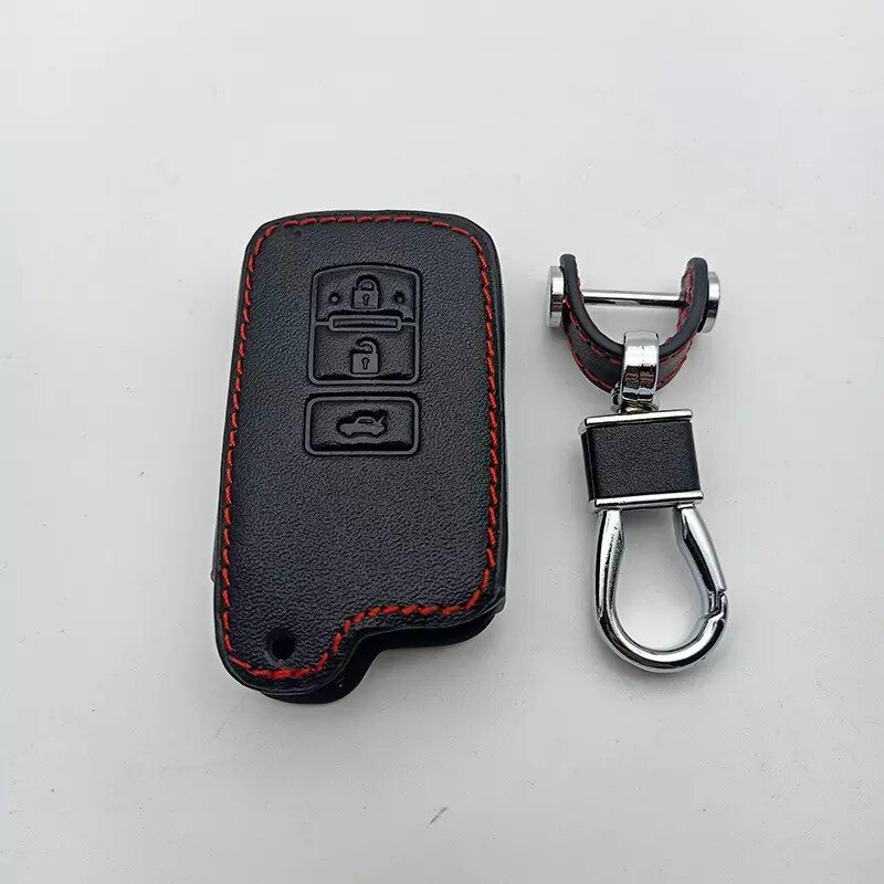 Чехол для автомобильных ключей Toyota Рав 4 Хайлендер 3 (2012-2019) (Classic красная нить)