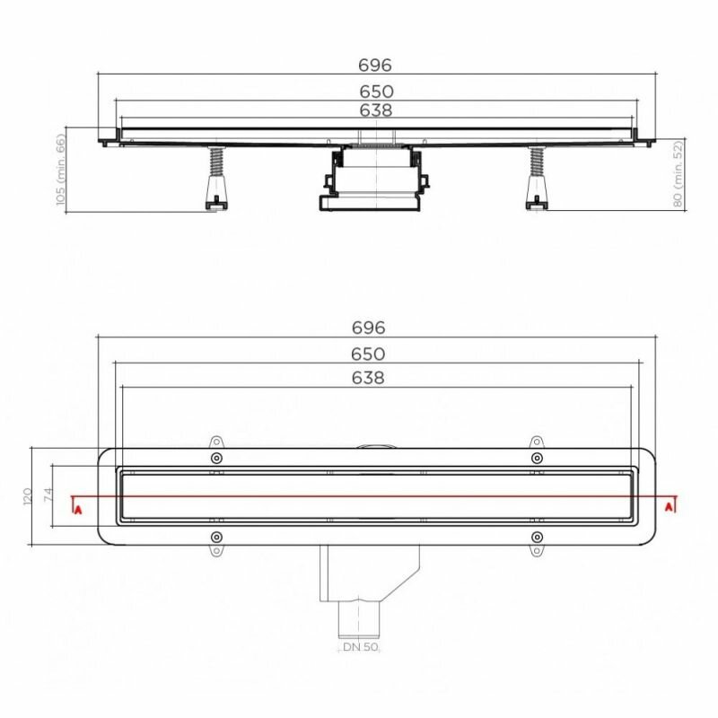 Душевой трап Pestan BETTO COMPACT NET LINE 650 (13702517)