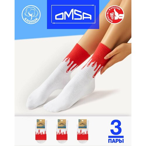 фото Носки omsa, 3 пары, 3 уп., размер 42-44
