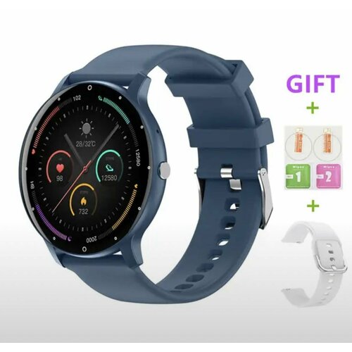 Смарт-часы BWSMRIG спортивные с поддержкой bluetooth пульсометром монитором сна Синий 312000₽