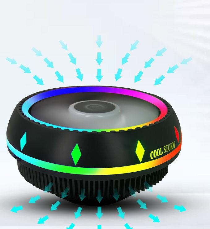 Кулер процессора UFO 95w RGB с воздушным охлаждением высокоскоростной бесшумный