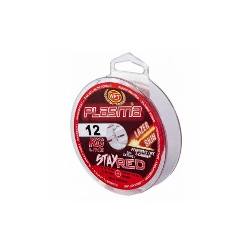 фото Леска плетёная wft kg plasma lazer skin stay red 150/010