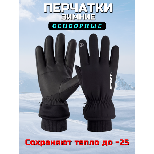 фото Перчатки , размер 9.5, черный globaltrends