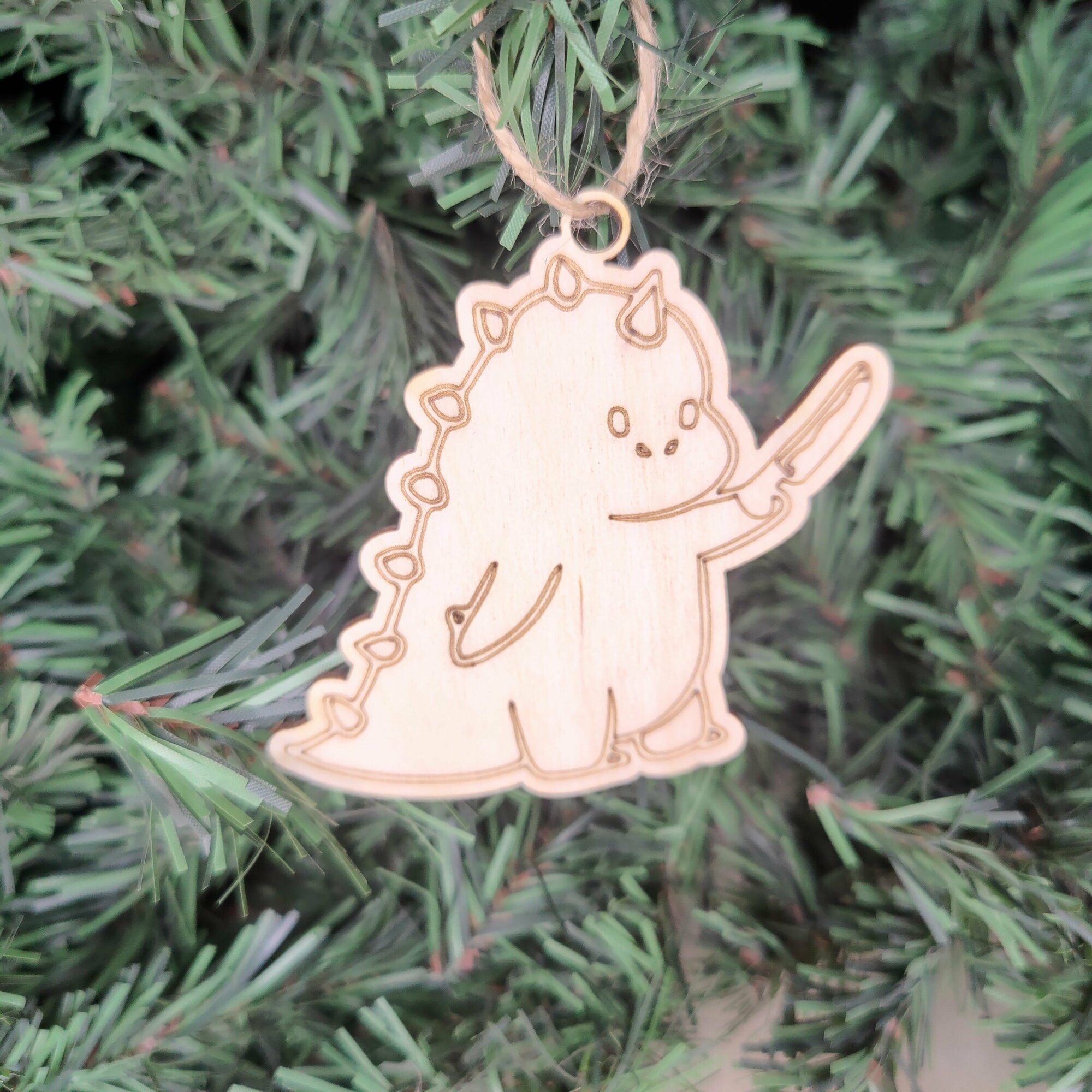 Елочная игрушка "Дракон угрожает 2" подарок на новый 2024 год