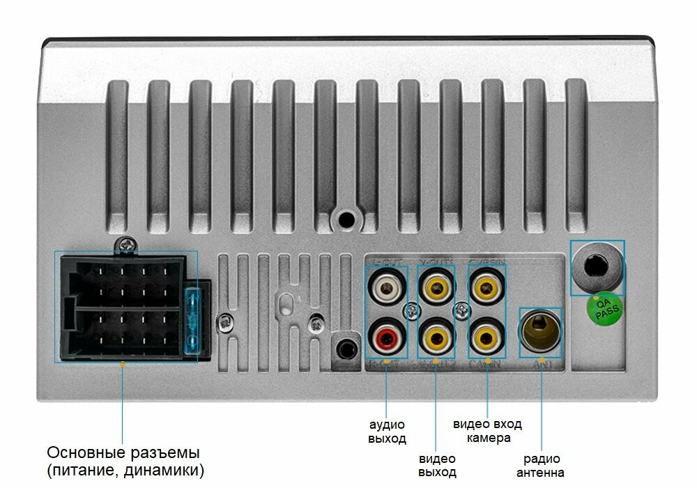 Автомагнитола сенсорная 7" 2DIN (Bluetooth, USB, AUX, Mirror Link) / 2 дин магнитола / с блютуз / Car Audio Russia