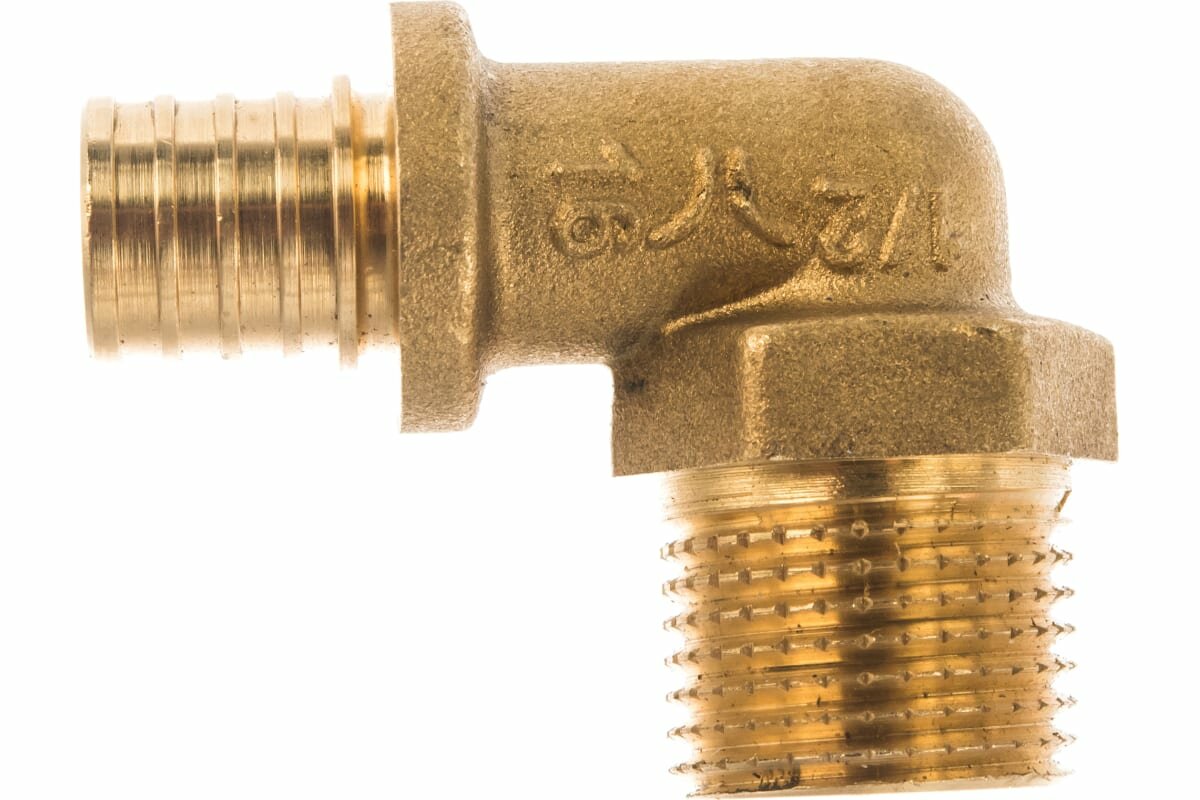 Угольник аксиальный ProAqua наружная резьба 1/2"х16 мм латунь Pro Aqua - фото №3