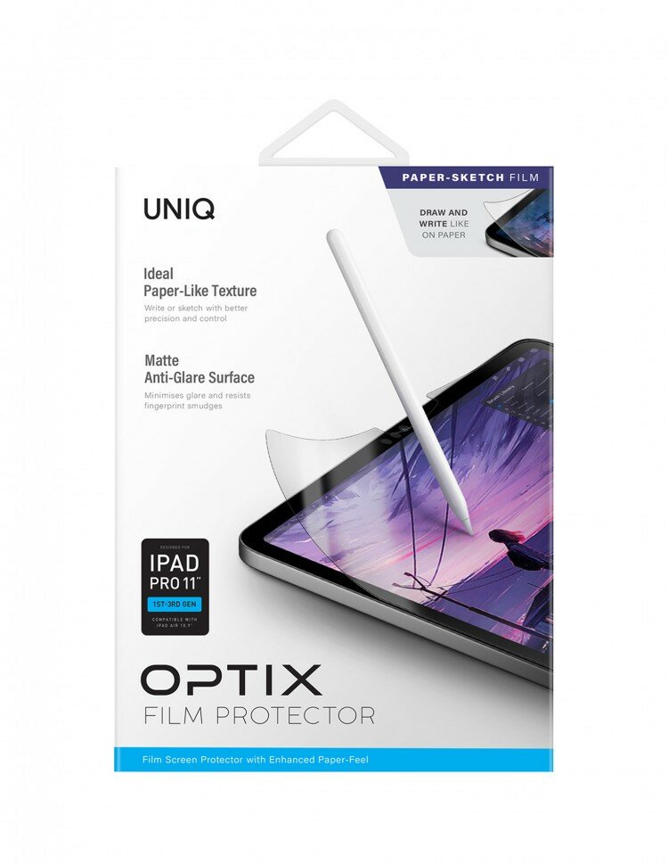 Uniq стекло для iPad Pro 11 (2018/21/22)/Air 109 (2020/22) OPTIX Anti-blue light Clear