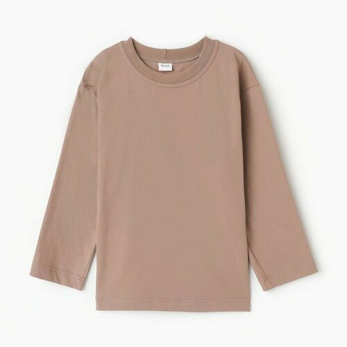 фото Лонгслив minaku, размер 110, бежевый