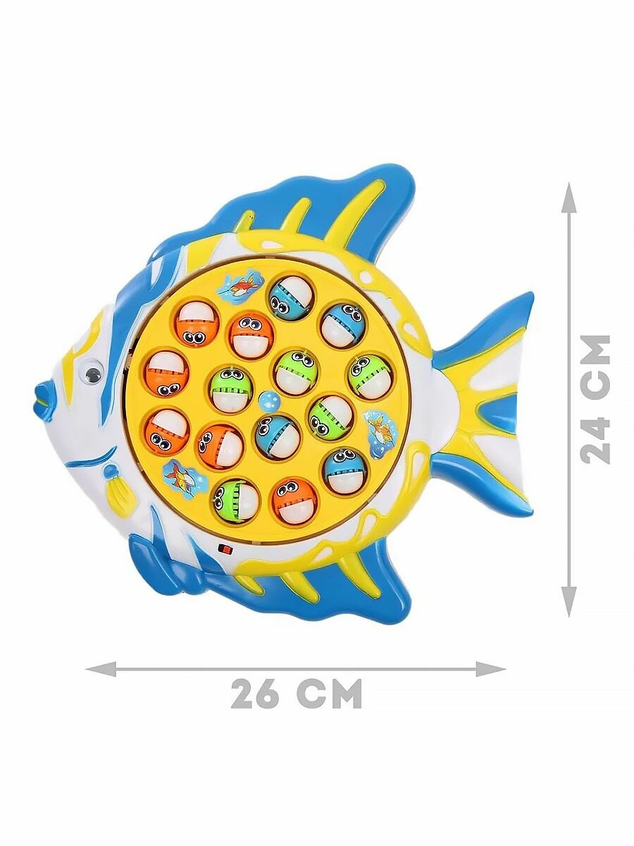 Настольная игра Рыбалка Рыбка голубая/розовая (движение, звук), 09218