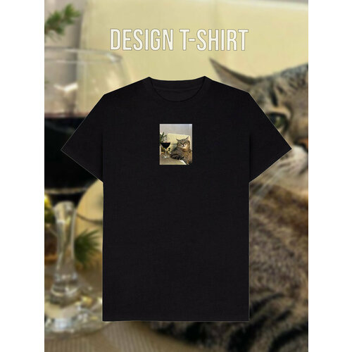 фото Футболка, размер 52, черный design t-shirt