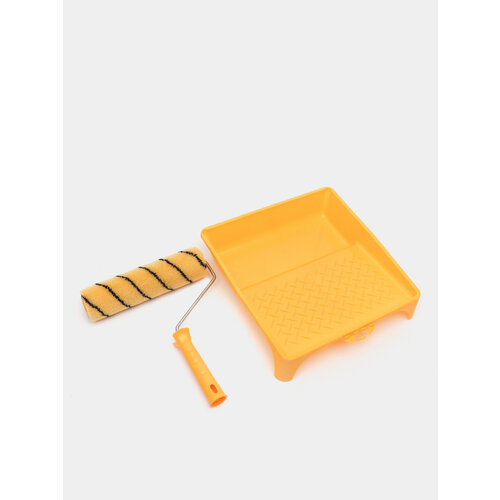 Малярный валик премиум с шубкой из полиакрила и кюветой ванночкой 330х350 мм Ширина валика 240 мм 1699₽