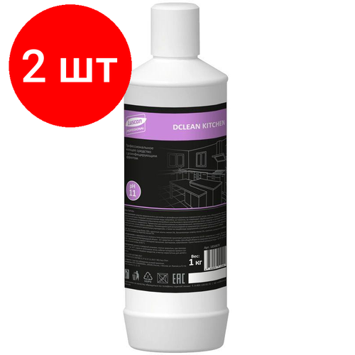 Комплект 2 штук, Профхим д/кухни дез. с моющ-эфф д/поверхн Luscan Prof/Dclean Kitchen, 1 кг