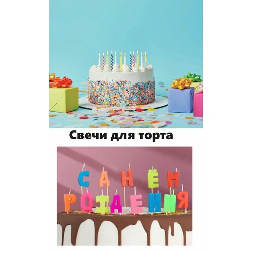 Свечи для Торта С Днём Рождения Свечи для торта буквы 1052₽
