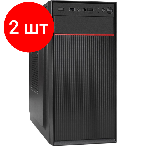 Комплект 2 штук, Корпус Minitower ExeGate BAA-113 (mATX, без БП, черный) EX292347RUS