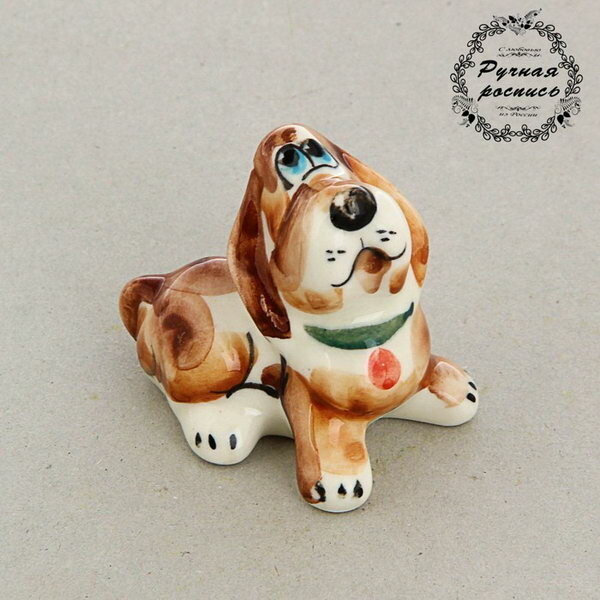фото Сувенир "Бассет", гжель