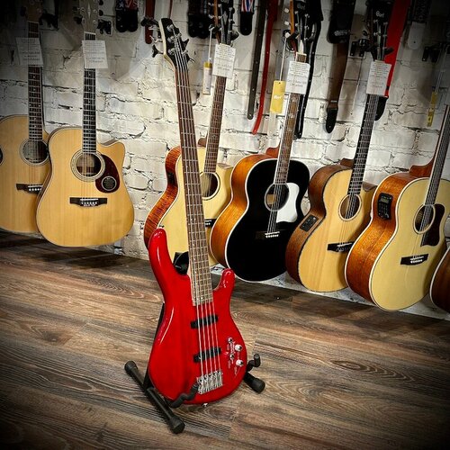 Бас-гитара 5-струнная, красная, Action Series Cort Action-Bass-V-Plus-TR бас гитара cort action bass plus tr