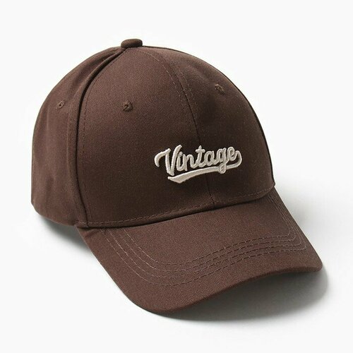 Кепка Minaku Vintage коричневая кепка, размер 54/56, коричневый кепка minaku размер 54 56 хаки