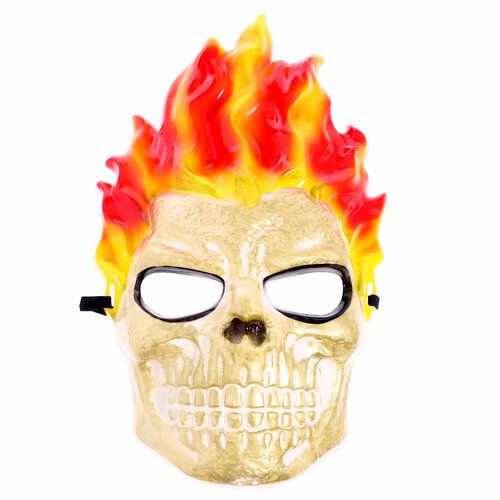 Карнавальная маска Огненный череп карнавальная полумаска череп