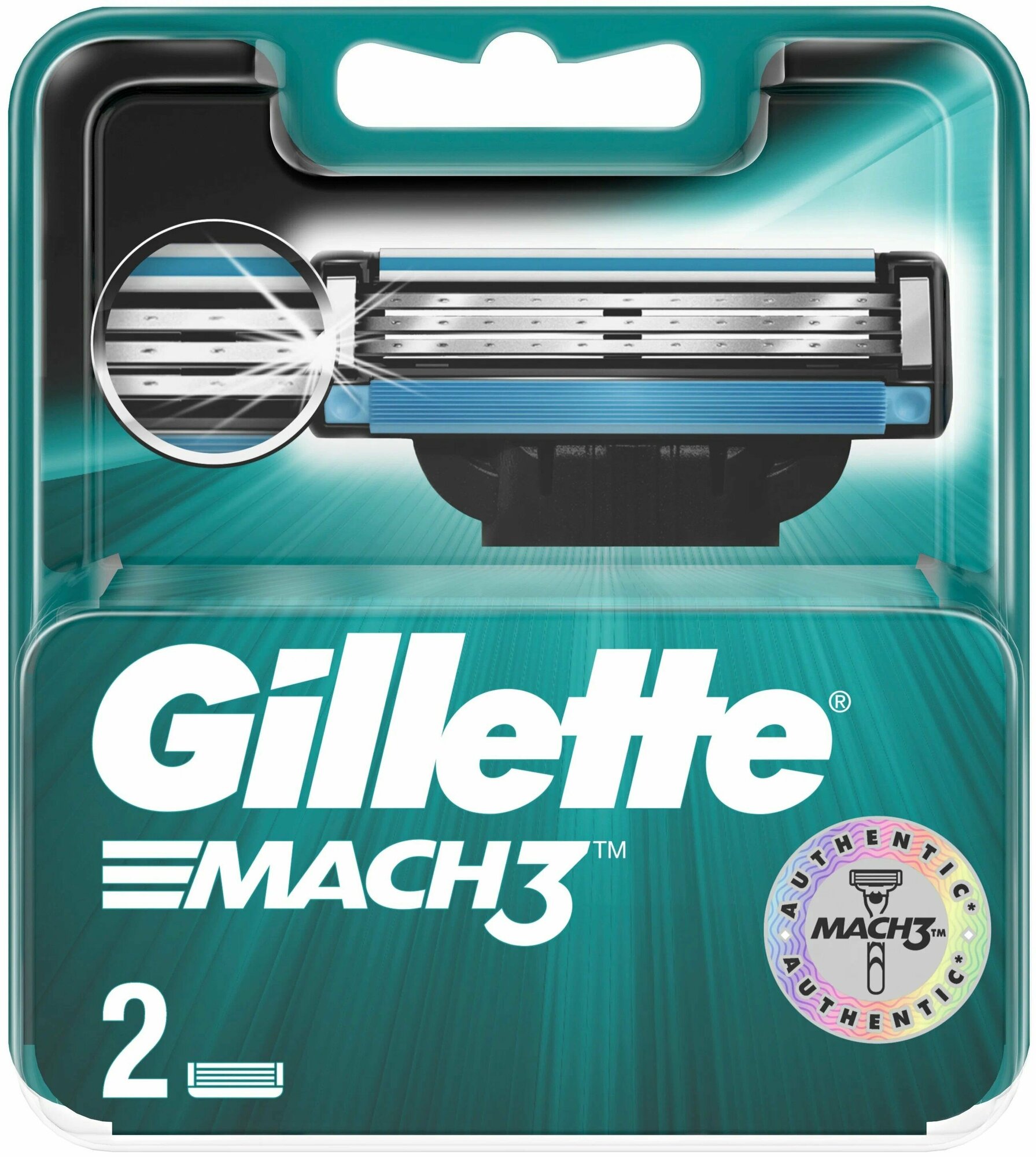 Сменные Кассеты Для Мужской Бритвы Gillette Mach3, с 3 лезвиями, прочнее, чем сталь, для точного бритья, 2 шт