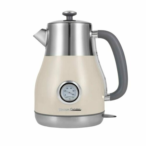 Ретро-электрический чайник с термометром Vintage Cuisine Cream 1653800₽