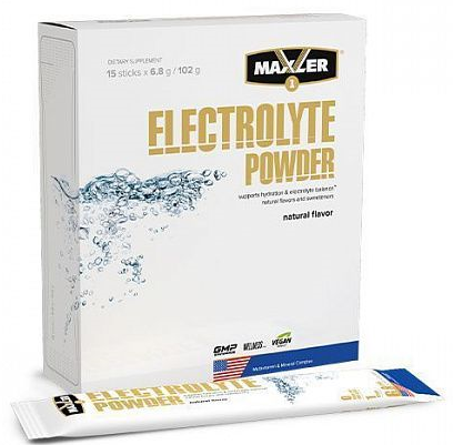 Maxler Electrolyte Powder, (15 х 6,8 г) 102 г. (Лимон-малина)