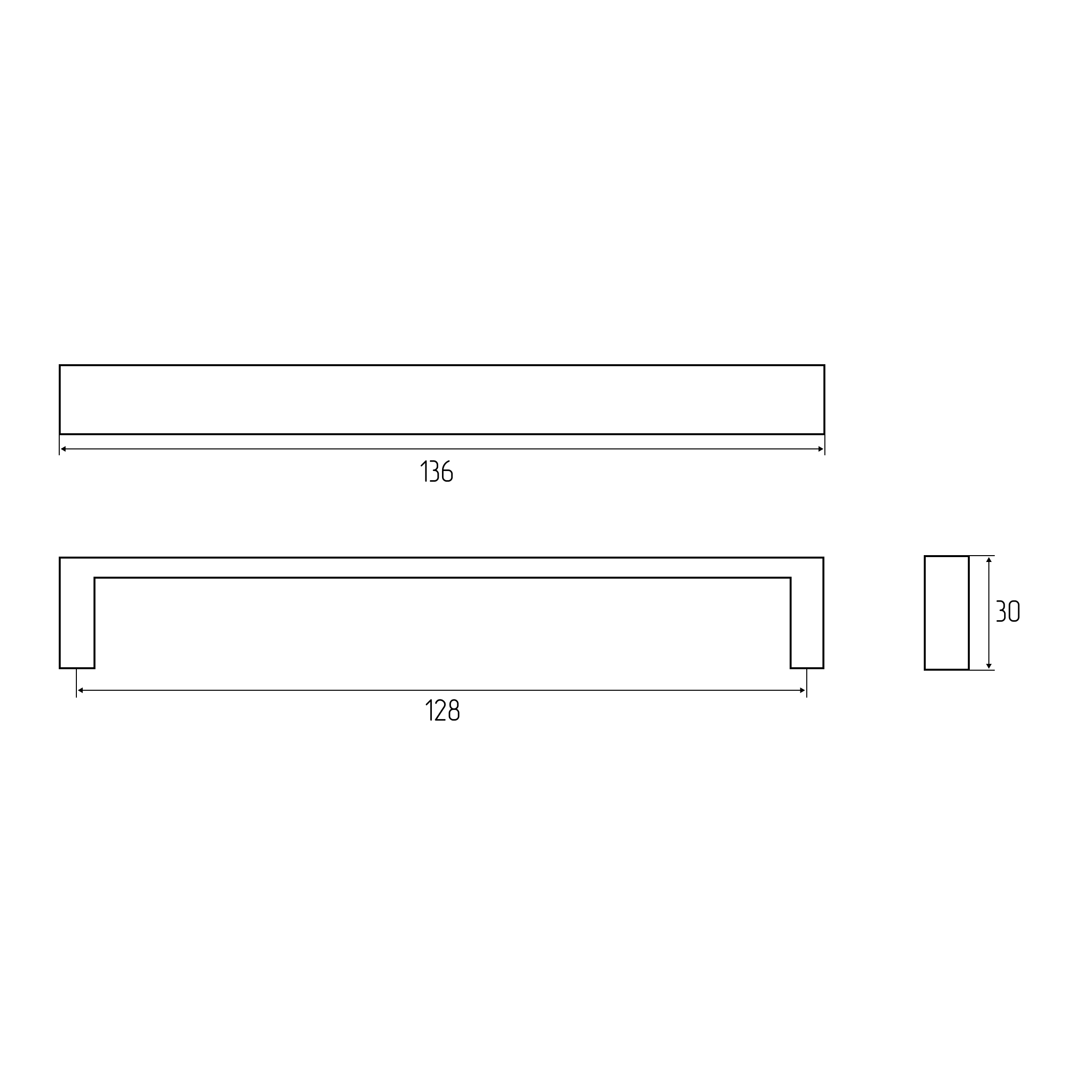 Мебельные ручки - скобы EDSON 3902-128-MB - фотография № 4