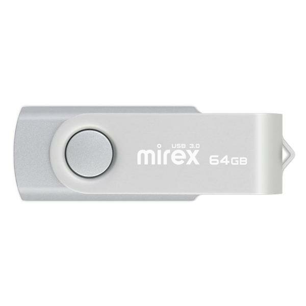 Флеш-диск Mirex Swivel 64GB USB3.0 Silver