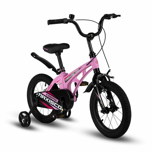 Велосипед MAXISCOO COSMIC Стандарт Плюс 14' (2024) Розовый Матовый MSC-C1431 (Рост 90-110 см)