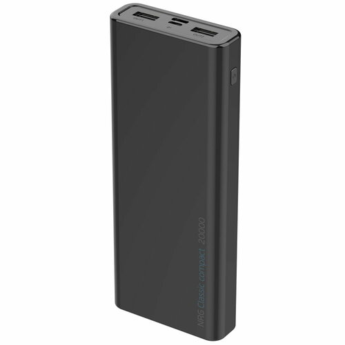 Внешний АКБ NRG Classic compact 20000 мА-ч, 74 Втч, 10.5 Вт вых, 10.5 Вт вх, led, пластик, black (крафт), Deppa 33651-OZ, Без заводской упаковки черный