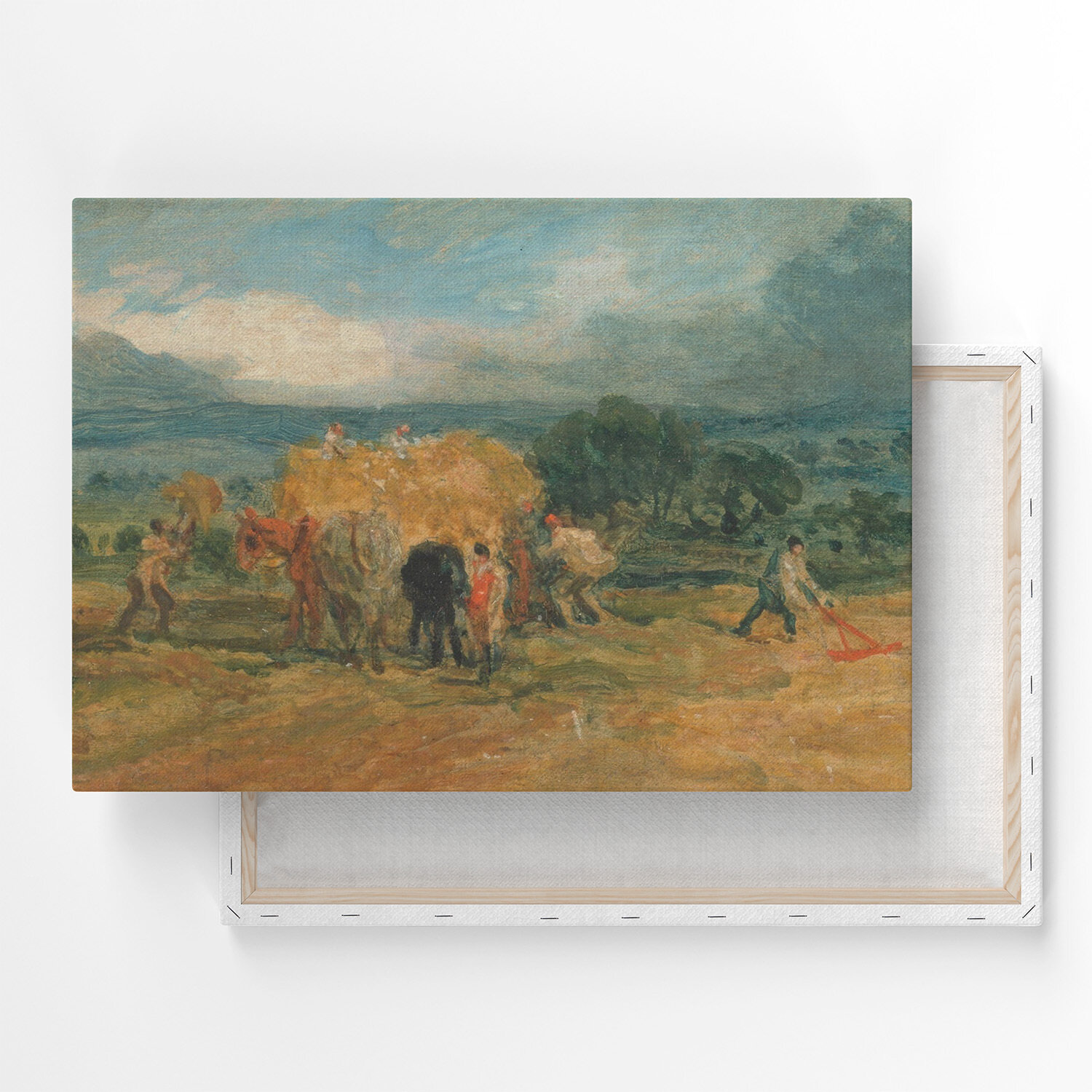 Картина на холсте, репродукция / Джеймс Уорд - A Harvest Scene with Workers / Размер 30 x 40 см