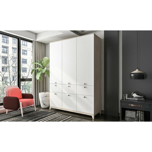 Шкаф Комфорт Хелен 41 БелыйЛамарти кремона шампань 49995₽