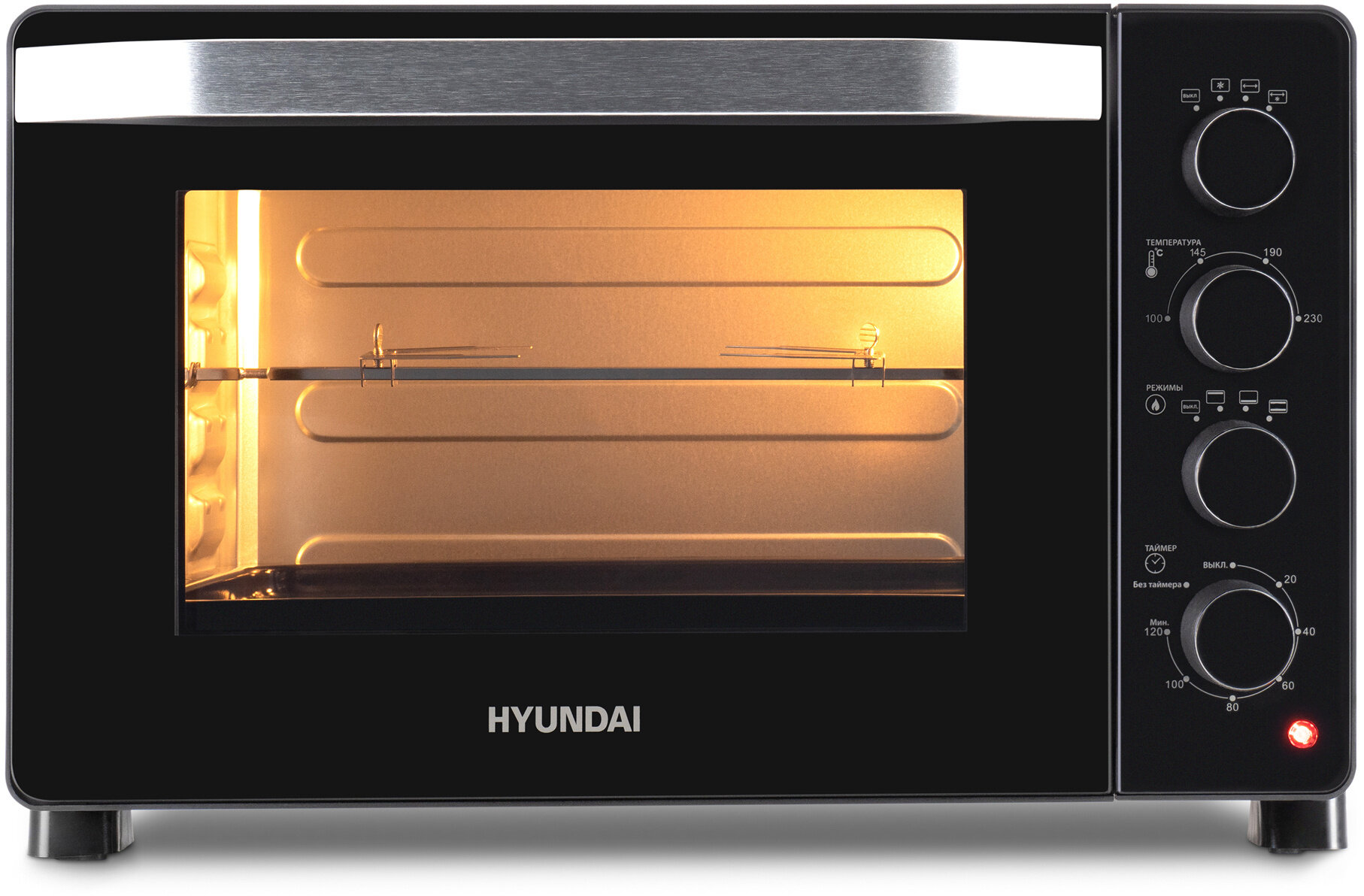 Мини-печь Hyundai MIO-HY081 серебристый