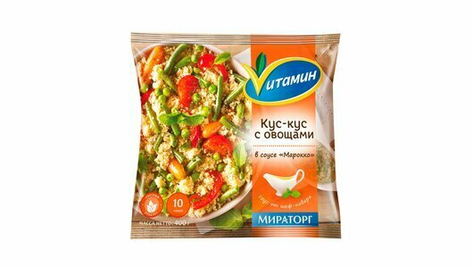 Смесь овощная Vитамин Кус-кус с овощами в соусе Марокко замороженная