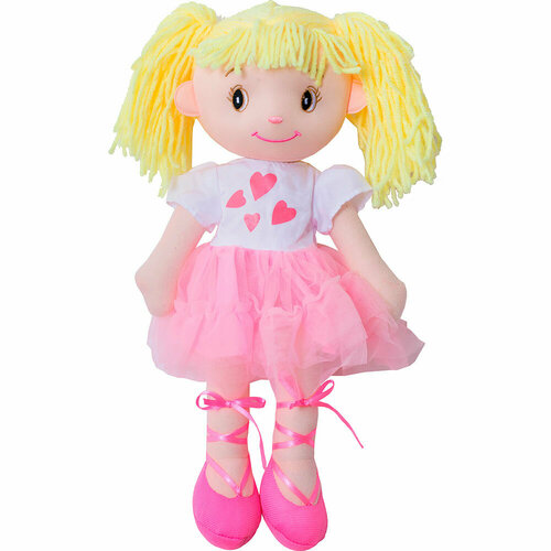 Детская мягкая игрушка Кукла 35 см, для девочек, желтая, TONGDE