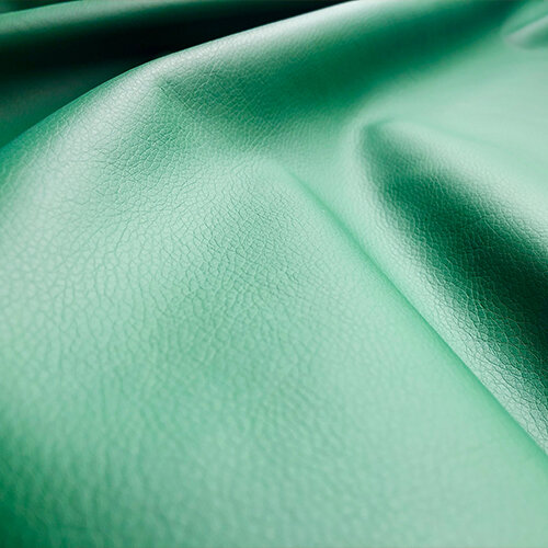 Экокожа Орегон зеленая, для обивки мебели и перетяжки салона автомобиля, толщиной 0,8 мм (1м)