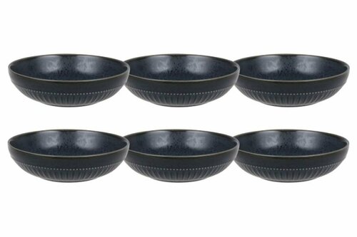 Набор 6 тарелок суповых Black Kitchen, 18 см, 0,4 л (Home&Style)