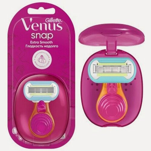 Изображение товара Бритвенный станок Venus SNAP 5 лезвий, с 1 сменной кассетой (компакт)