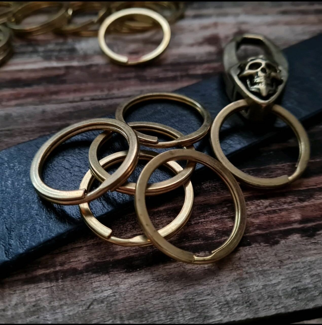 Кольцо латунное заводное d30 мм цвет золотистый 2 штуки