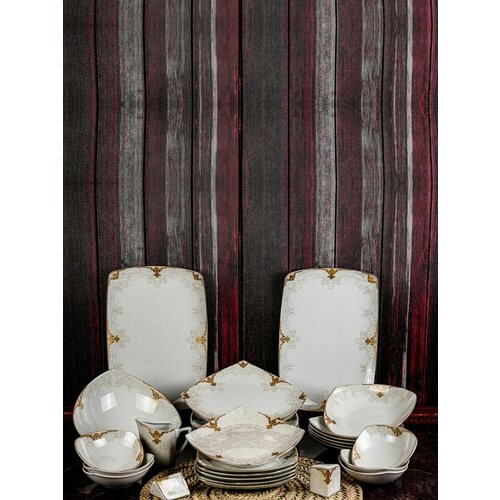 Столовый сервиз PARDIS Chini Setaesh 6 персон 30 элементов фарфор белый 12500₽