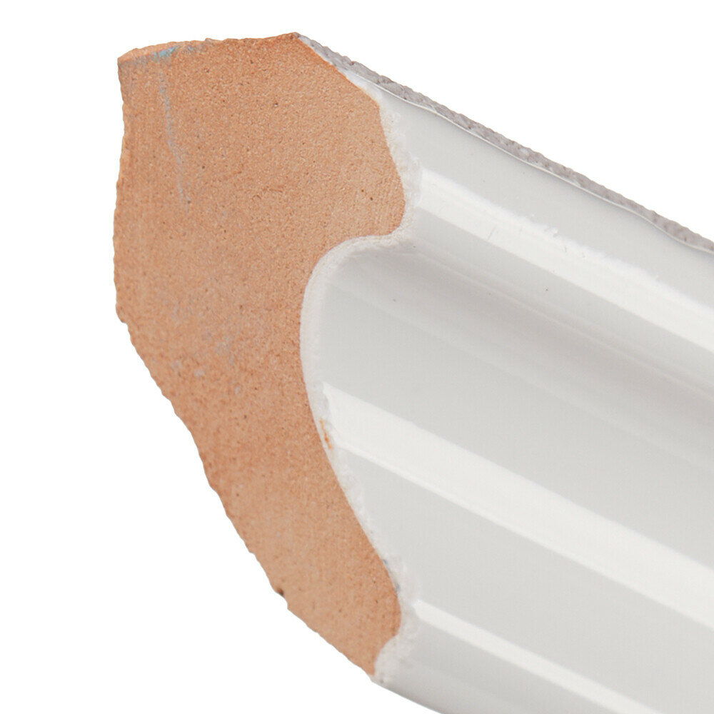 Уголок керамический правый 400х20 мм белый Керами Е04000 — фото 1