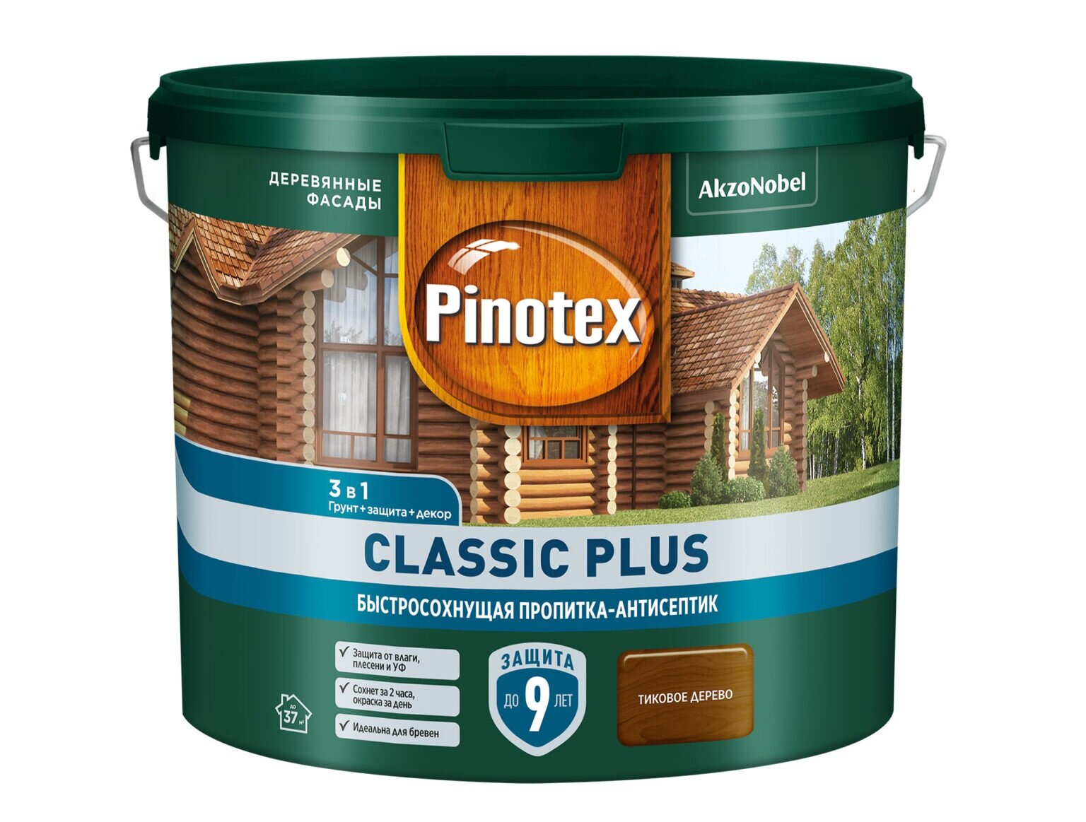 Пропитка деревозащитная Pinotex Classic Plus 3в1 Тиковое дерево 2,5л