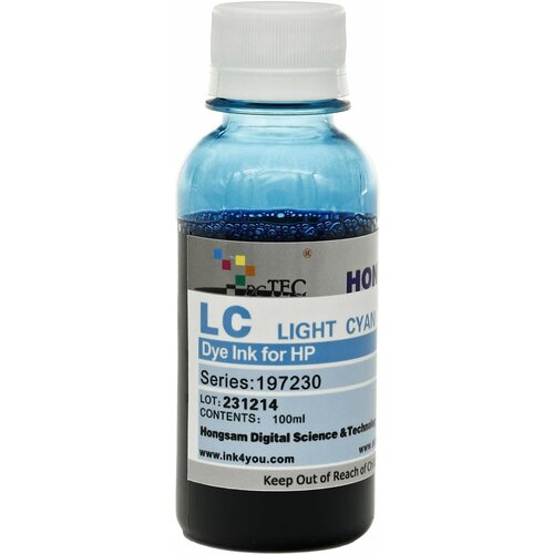 Чернила DCTec водорастворимые HP DJ5000 Light Cyan (светло-голубой) 100 мл