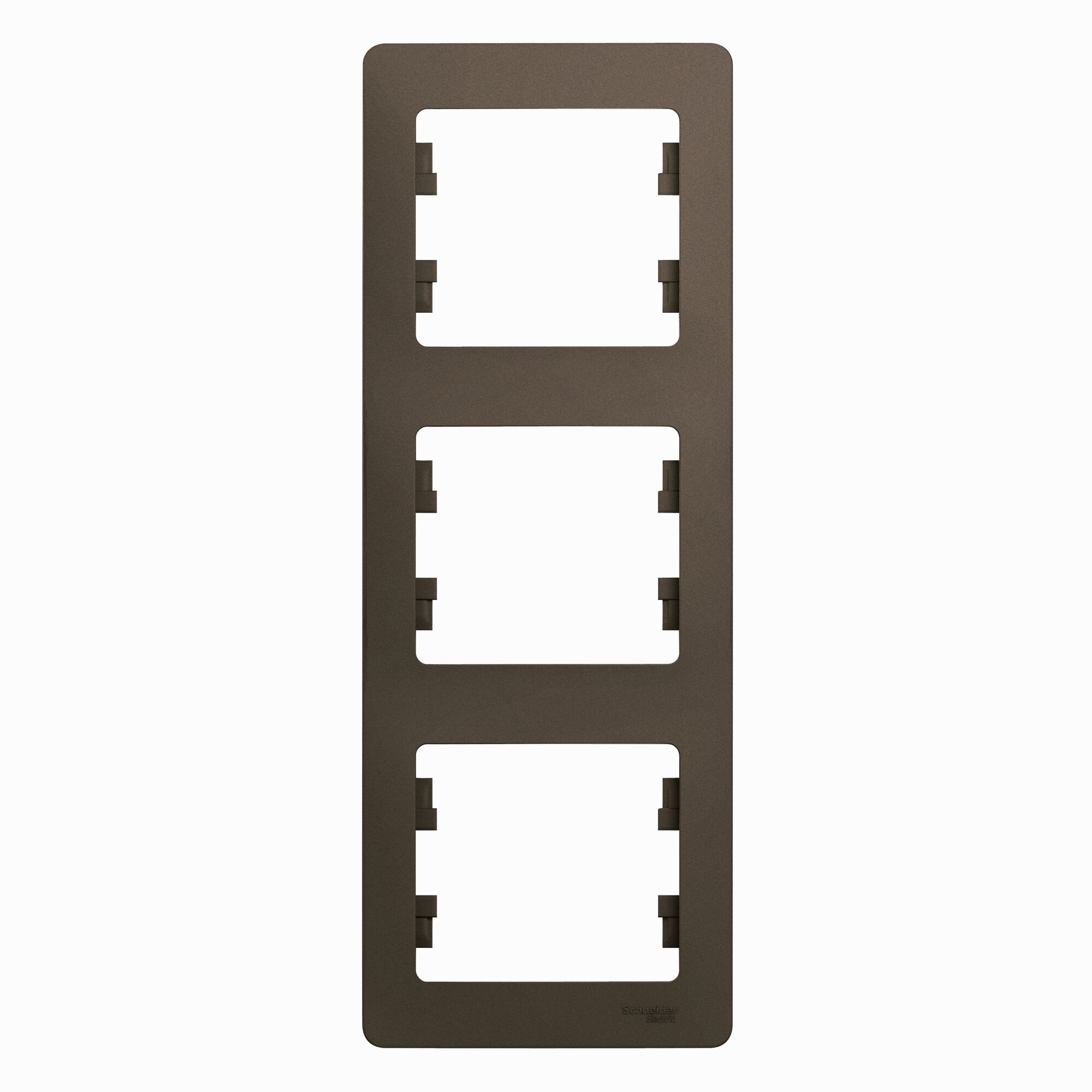 Рамка 3 поста, вертикальная Systeme Glossa шоколад