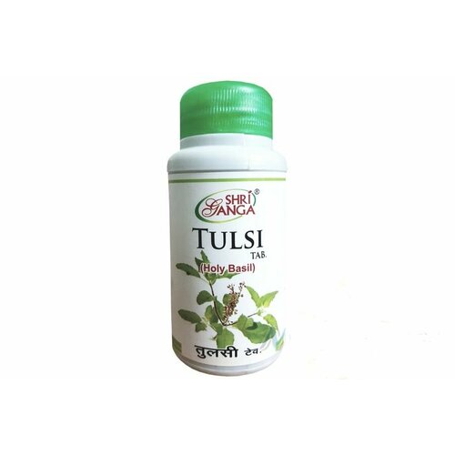 TULSI tab (Holy Basil), Shri Ganga (тулси (туласи) - священный базилик, помощь при простуде, Шри Ганга), 120 таб.